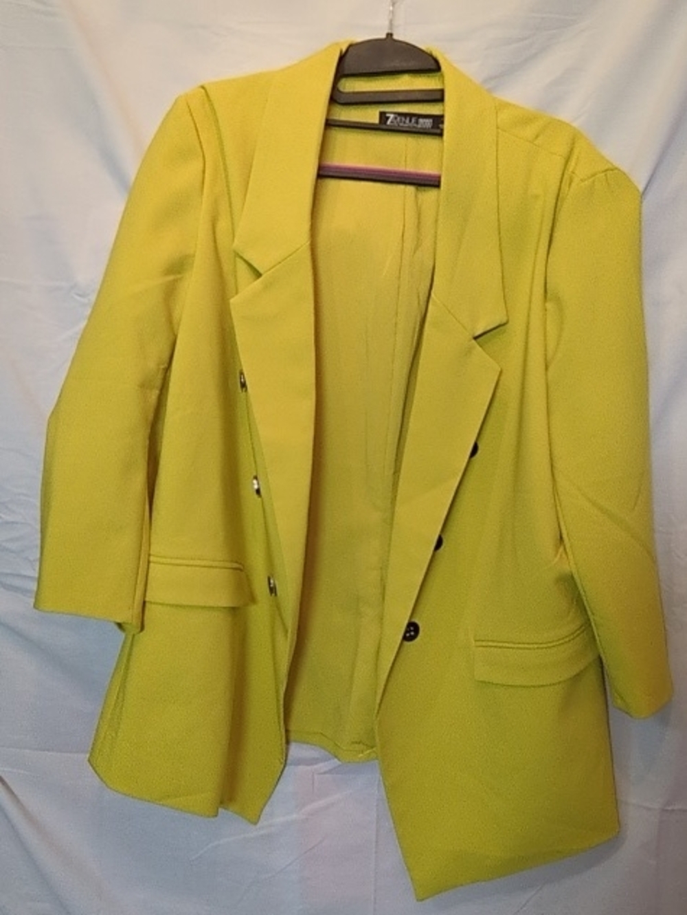 Zellers Women’s Citrus Yellow Double-Breasted Blazer